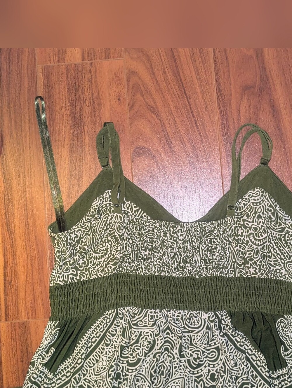 APT. 9 Paisley Spaghetti Strap Sleeveless Smocked Empire Waist Maxi Dress - M - Picture 15 of 16
